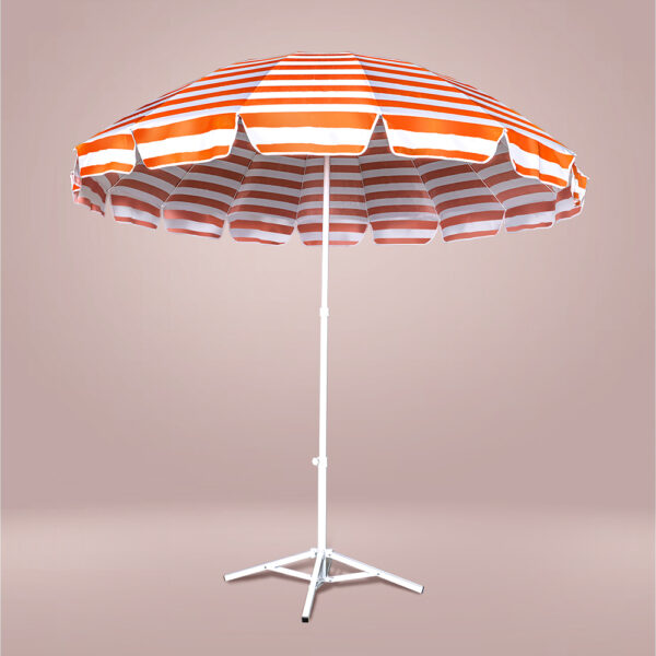 Orange and Garden Umbrella with Stand